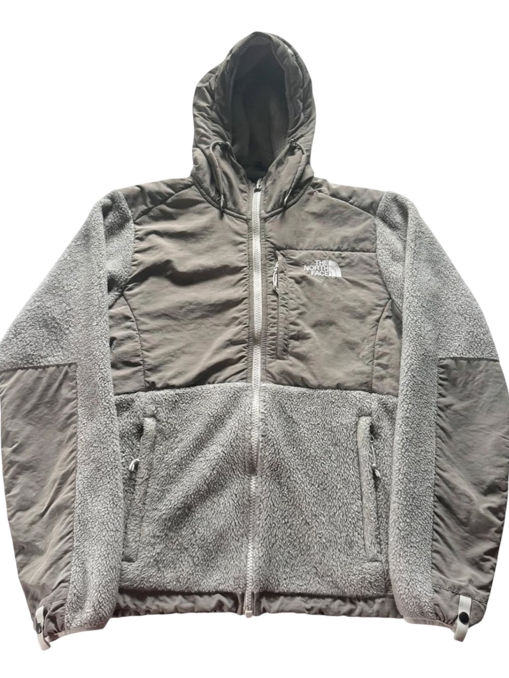 Pre-Owned The North Face Denali Polartec Fleece Hooded Jacket Womens S Gray